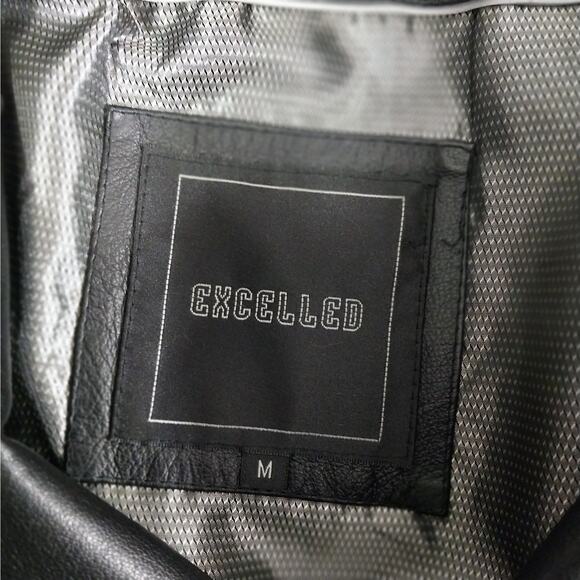 EXCELLED! LUXURIOUS BLACK GENUINE LEATHER TAILORED FREES JACKET, BLAZER! SZ M - Picture 9 of 11